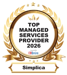 CIOReview “Top Managed Cloud Provider 2026” Award recognizing Simplica in the Enterprise Technology space.